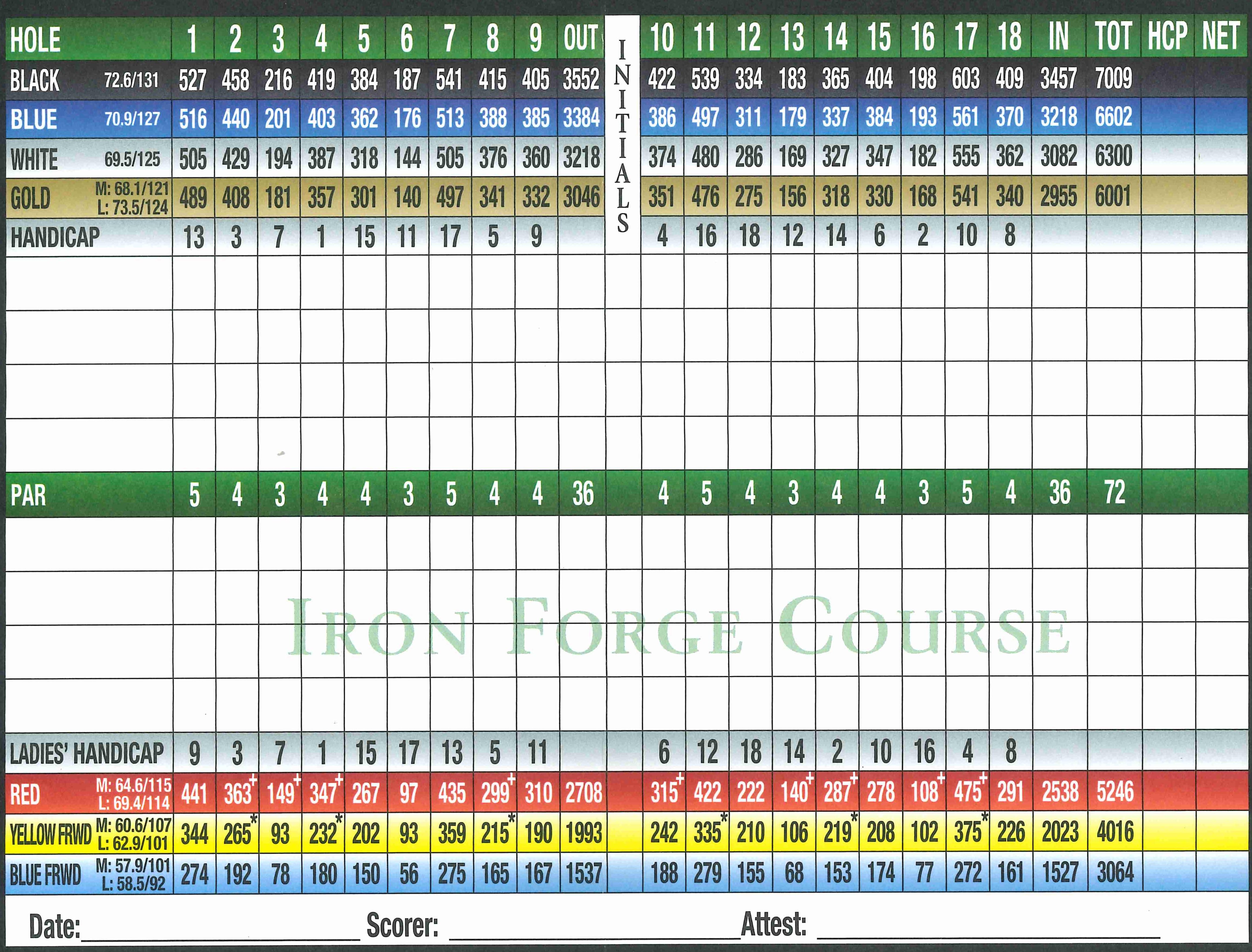 Iron Forge Updated Scorecard 2022